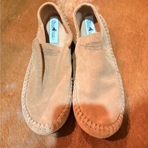 Tan Broncy Donkey Moccasins for Women
